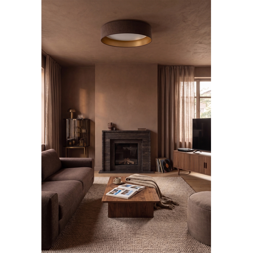 BRILAGI - LED griestu lampa VELVET SIMPLE LED/24W/230V 3000K Ø 45 cm brūna/zelta