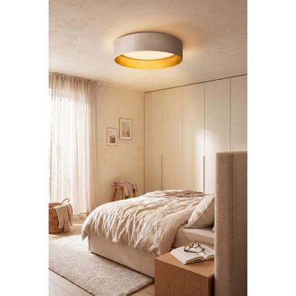 BRILAGI - LED griestu gaismeklis VELVET SIMPLE LED/24W/230V 3000K Ø 45 cm krēmkrāsains/zeltains
