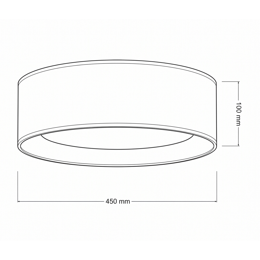 BRILAGI - LED griestu gaismeklis VELVET SIMPLE LED/24W/230V 3000K Ø 45 cm krēmkrāsains/zeltains