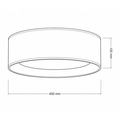 Brilagi - LED griestu gaismeklis VELVET SIMPLE LED/24W/230V 4000K Ø 45 cm pelēks