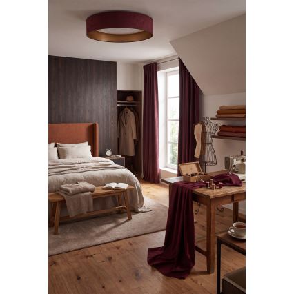 BRILAGI - LED griestu lampa VELVET SIMPLE LED/24W/230V 4000K Ø 45 cm vīnsarkana/zeltaina