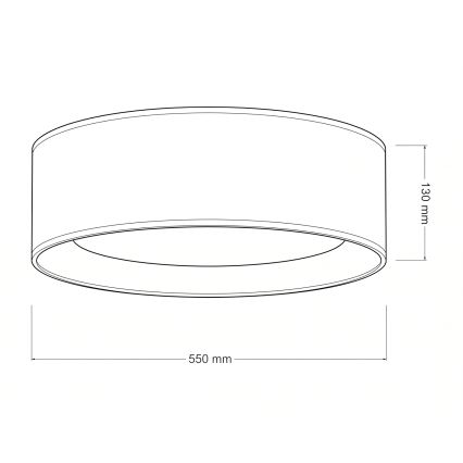 BRILAGI - LED griestu lampa VELVET SIMPLE LED/36W/230V 3000K Ø 55 cm pelēka/zelta