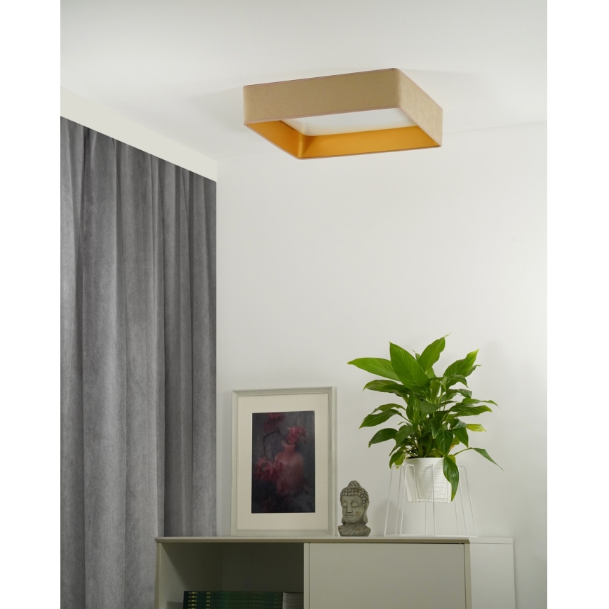 Brilagi - LED griestu gaismeklis VELVET SQUARE LED/24W/230V 43x43 cm bēšs