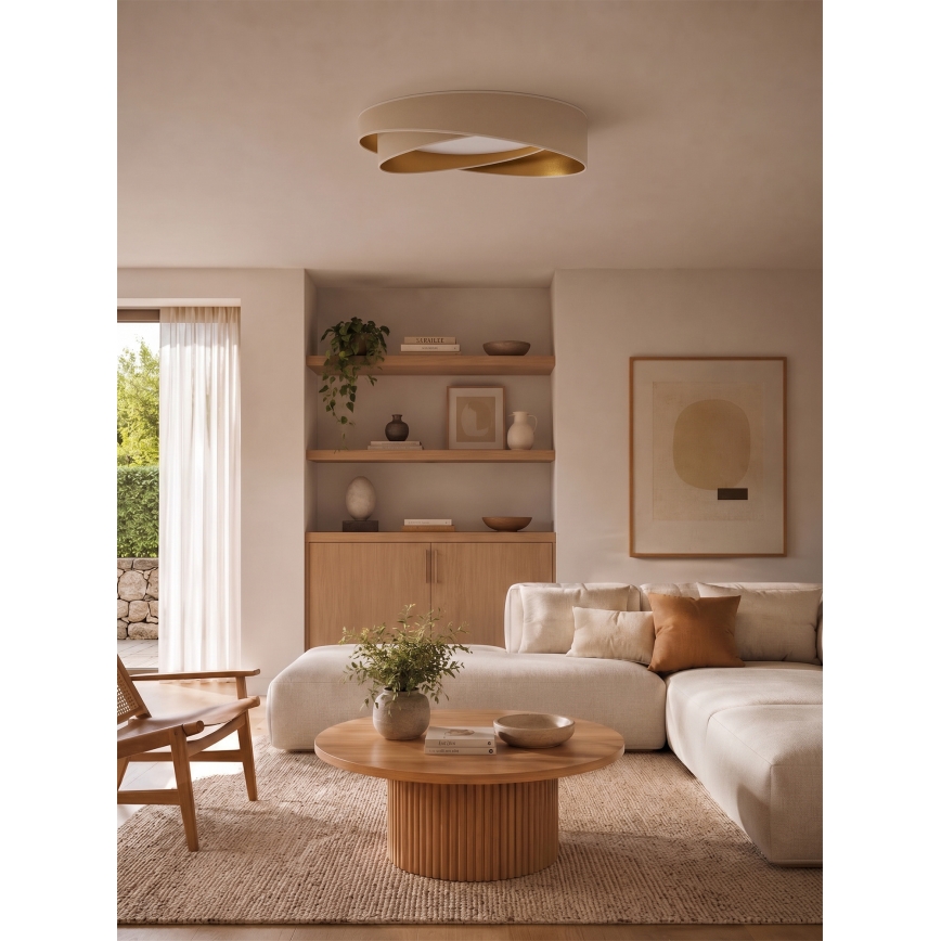 BRILAGI - LED griestu lampa VELVET TWIST LED/24W/230V 4000K Ø 55 cm balta/zelta
