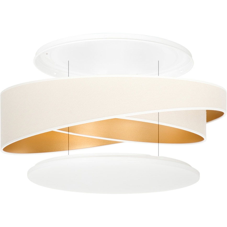 BRILAGI - LED griestu lampa VELVET TWIST LED/24W/230V 4000K Ø 55 cm balta/zelta