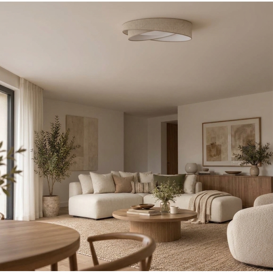 BRILAGI - LED griestu gaismeklis VELVET TWIST LED/24W/230V 4000K Ø 55 cm bēša