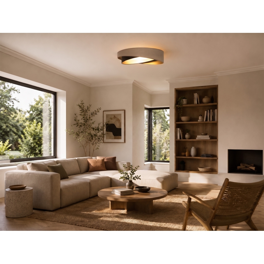 BRILAGI - LED griestu gaismeklis VELVET TWIST LED/24W/230V 4000K Ø 55 cm bēšs/brūns/zeltains