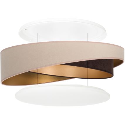 BRILAGI - LED griestu gaismeklis VELVET TWIST LED/24W/230V 4000K Ø 55 cm bēšs/brūns/zeltains