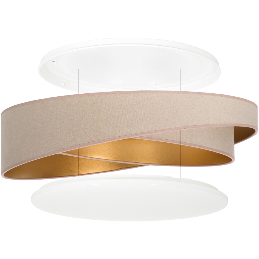 BRILAGI - LED griestu gaismeklis VELVET TWIST LED/24W/230V 4000K Ø 55 cm bēšs/zeltains
