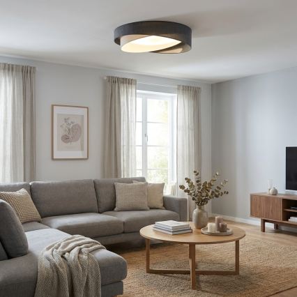 BRILAGI - LED griestu lampa VELVET TWIST LED/24W/230V 4000K Ø 55 cm pelēka/krēmkrāsaina