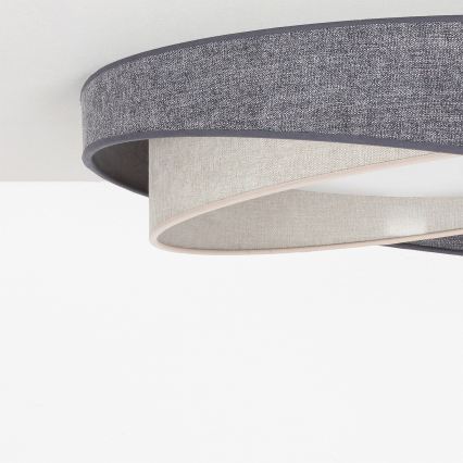 BRILAGI - LED griestu lampa VELVET TWIST LED/24W/230V 4000K Ø 55 cm pelēka/krēmkrāsaina