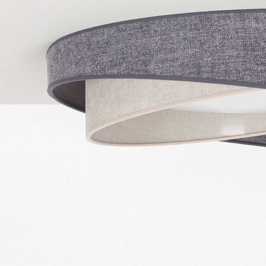 BRILAGI - LED griestu lampa VELVET TWIST LED/24W/230V 4000K Ø 55 cm pelēka/krēmkrāsaina