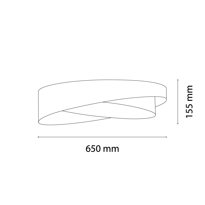 BRILAGI - LED griestu lampa VELVET TWIST LED/24W/230V 4000K Ø 55 cm pelēka/krēmkrāsaina