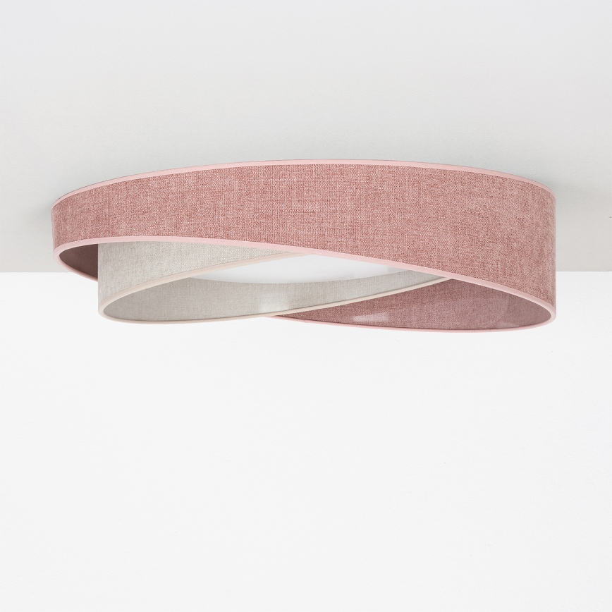 BRILAGI - LED griestu gaismeklis VELVET TWIST LED/24W/230V 4000K Ø 55 cm rozā/krēmkrāsa