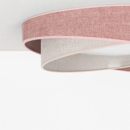 BRILAGI - LED griestu gaismeklis VELVET TWIST LED/24W/230V 4000K Ø 55 cm rozā/krēmkrāsa