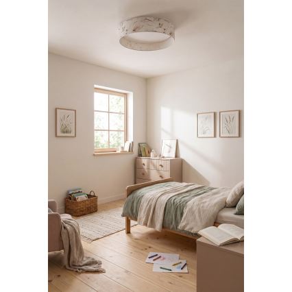 BRILAGI - LED griestu gaismeklis VELVET VARI LED/24W/230V 3000/4000/6500K Ø 45 cm balta/ziedu raksts