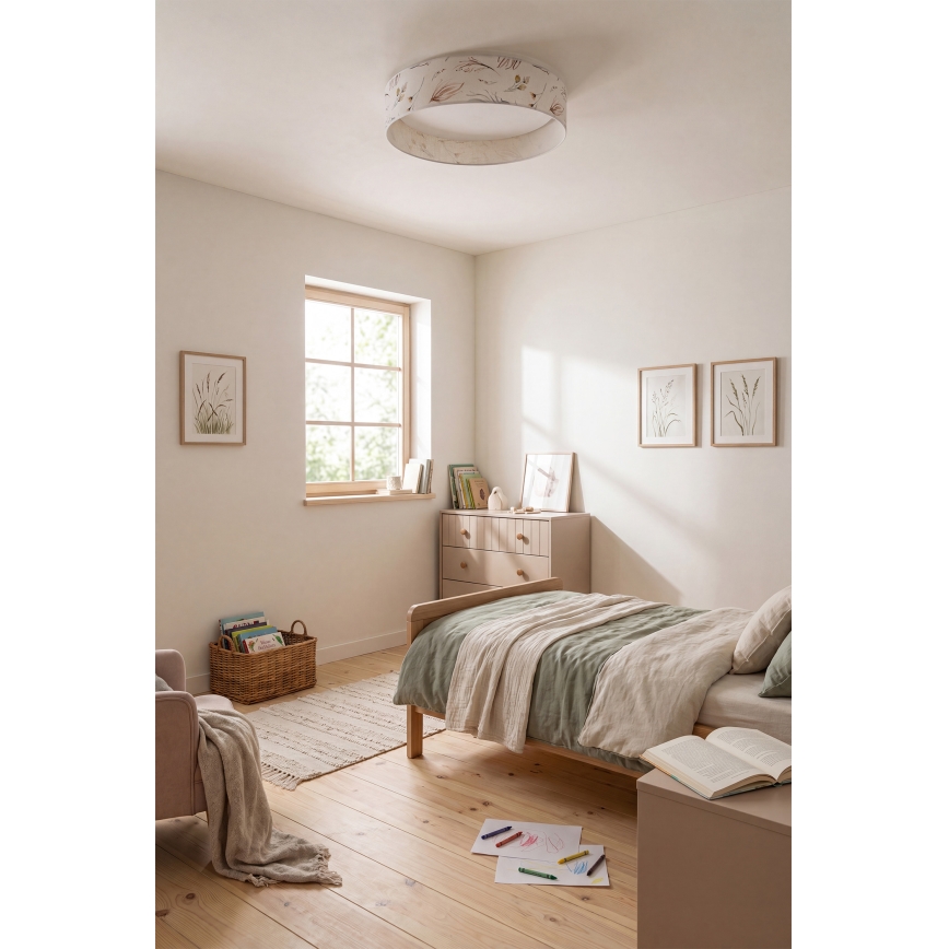 BRILAGI - LED griestu gaismeklis VELVET VARI LED/24W/230V 3000/4000/6500K Ø 45 cm balta/ziedu raksts