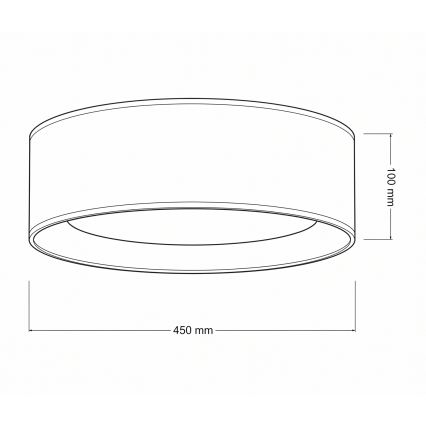 BRILAGI - LED griestu gaismeklis VELVET VARI LED/24W/230V 3000/4000/6500K Ø 45 cm balta/ziedu raksts
