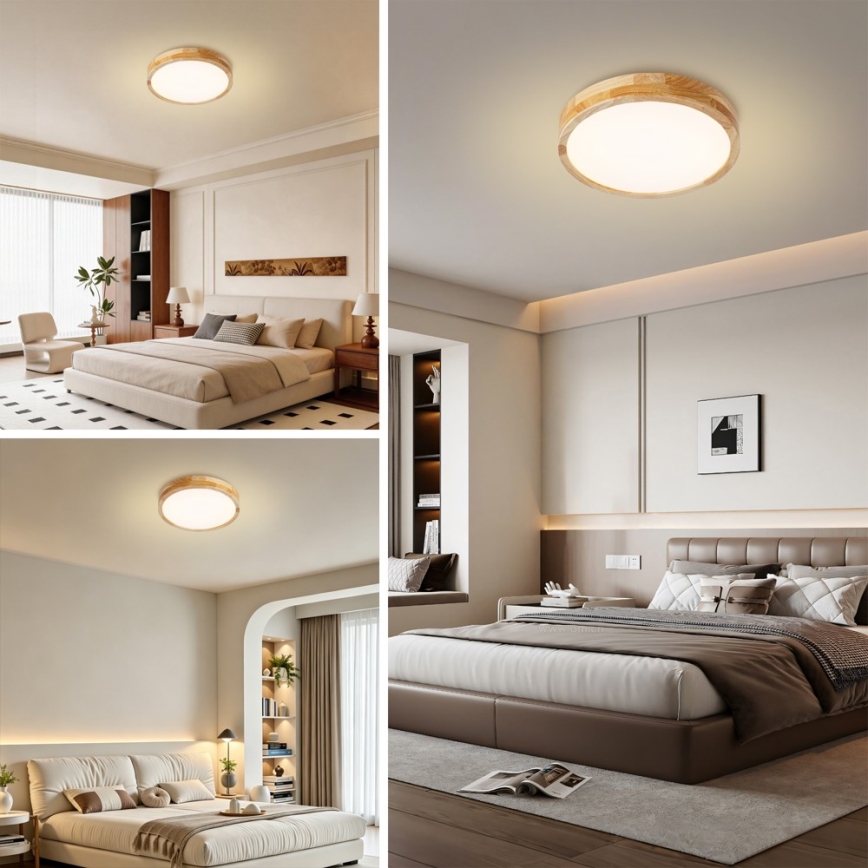 BRILAGI - LED griestu lampa WOODLINE LED/24W/230V 3000/4000/6000K ozols, Ø 30 cm