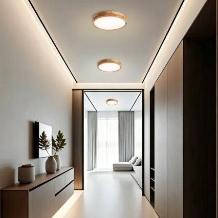 BRILAGI - LED griestu lampa WOODLINE LED/24W/230V 3000/4000/6000K ozols, Ø 30 cm
