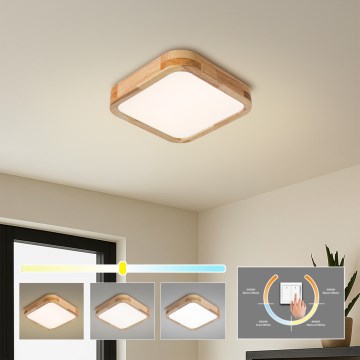 BRILAGI - LED griestu gaismeklis WOODLINE SQUARE LED/32W/230V 3000/4000/6000K ozola 30x30 cm