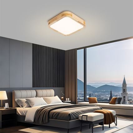 BRILAGI - LED griestu gaismeklis WOODLINE SQUARE LED/32W/230V 3000/4000/6000K ozola 30x30 cm