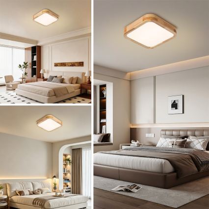 BRILAGI - LED griestu gaismeklis WOODLINE SQUARE LED/32W/230V 3000/4000/6000K ozola 30x30 cm