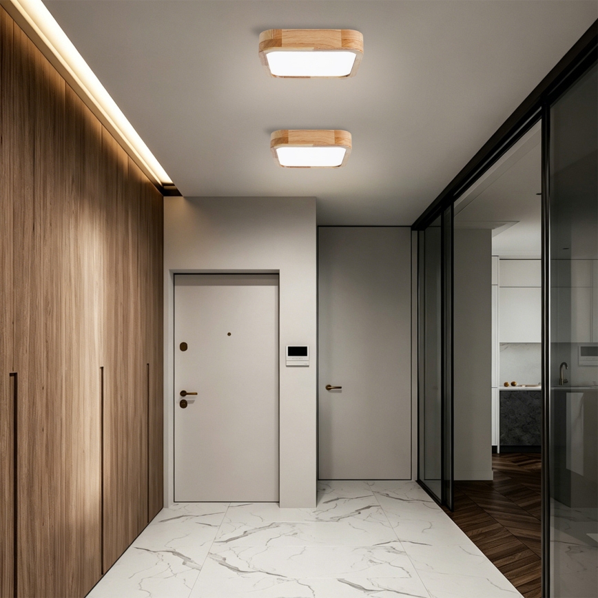 BRILAGI - LED griestu gaismeklis WOODLINE SQUARE LED/32W/230V 3000/4000/6000K ozola 30x30 cm