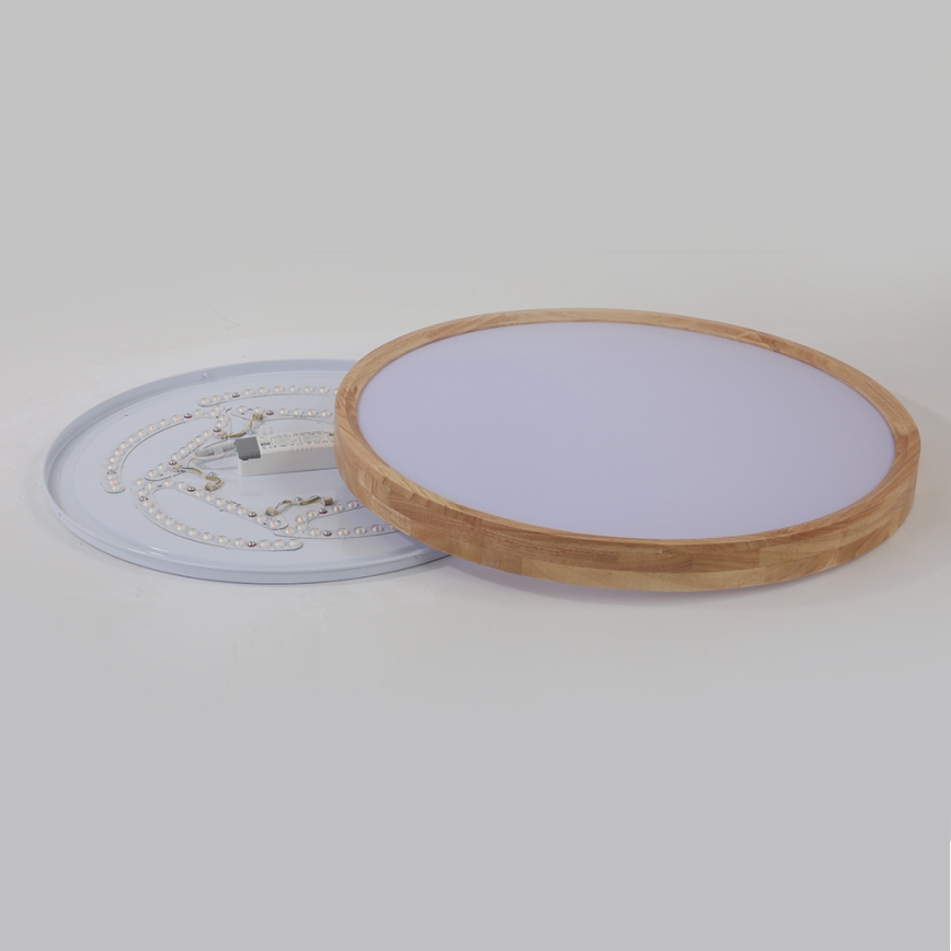 Brilagi - LED griestu gaismeklis WOODROUND LED/40W/230V 3000/4000/6000K Ø 60 cm koka CRI 90