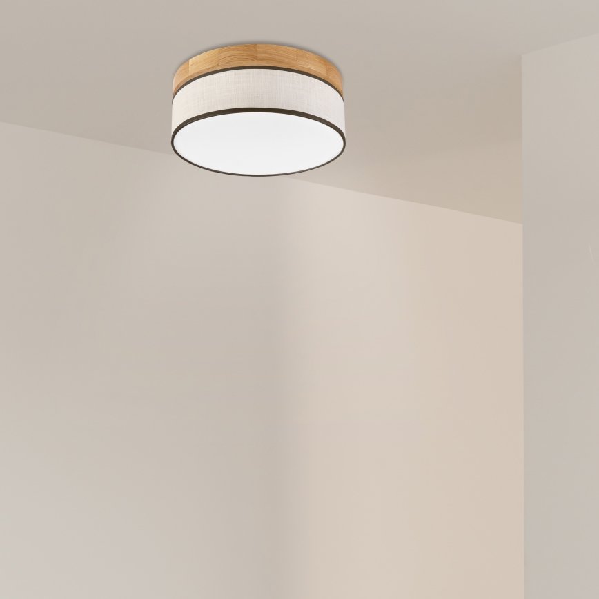 Brilagi - LED Griestu lamp BELLADONNA LED/20W/230V Ø 30 cm krēmkrāsā/ozola
