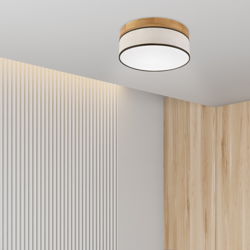 Brilagi - LED Griestu lamp BELLADONNA LED/20W/230V Ø 30 cm krēmkrāsā/ozola