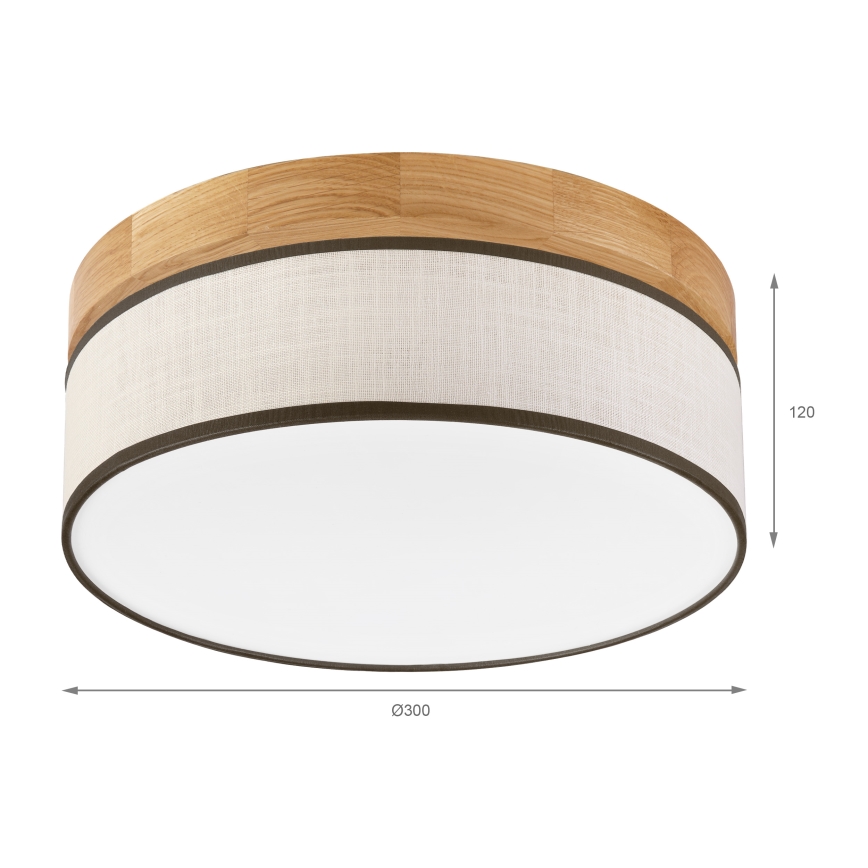 Brilagi - LED Griestu lamp BELLADONNA LED/20W/230V Ø 30 cm krēmkrāsā/ozola