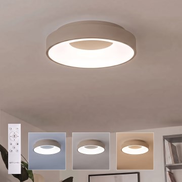 BRILAGI - LED griestu lampa ar regulējamu spilgtumu FALCON II LED/67W/230V 3000-6500K Ø 40 cm balta/bēša + tālvadības pults