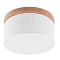 Brilagi - LED Griestu lampa BELLADONNA 1xE27/15W/230V d. 30 cm balta/ozolkoks