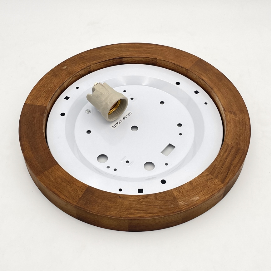 Brilagi - LED Griestu lampa BELLADONNA 1xE27/15W/230V d. 30 cm balta/ozols ķirsis
