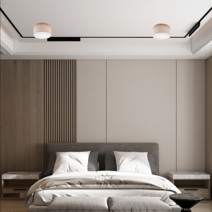 Brilagi - LED Griestu lampa BELLADONNA 1xE27/15W/230V d. 30 cm bēša/ozolkoks