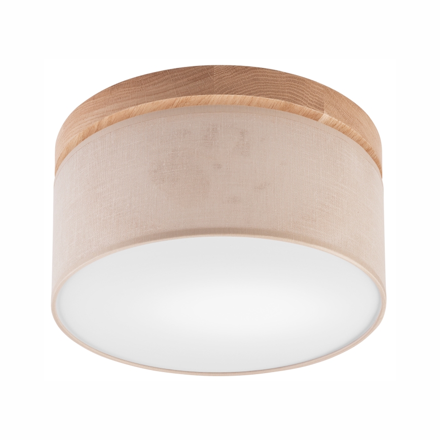 Brilagi - LED Griestu lampa BELLADONNA 1xE27/15W/230V d. 30 cm bēša/ozolkoks
