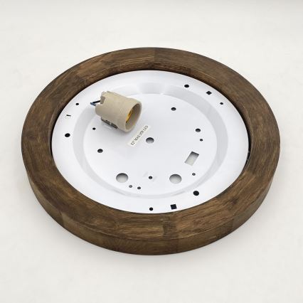 Brilagi - LED griestu lampa BELLADONNA 1xE27/15W/230V diametrs 30 cm balta/ozola valrieksts