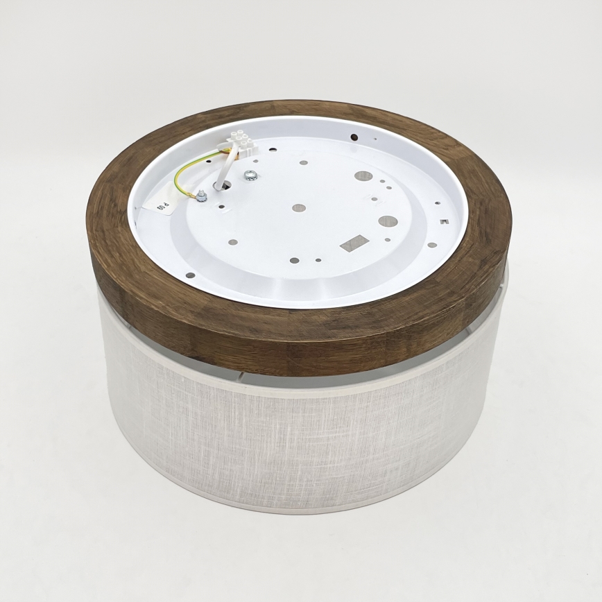 Brilagi - LED griestu lampa BELLADONNA 1xE27/15W/230V diametrs 30 cm balta/ozola valrieksts