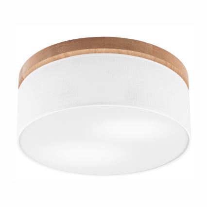 Brilagi - LED Griestu lampa BELLADONNA 2xE27/15W/230V d. 40 cm balta/ozolkoks