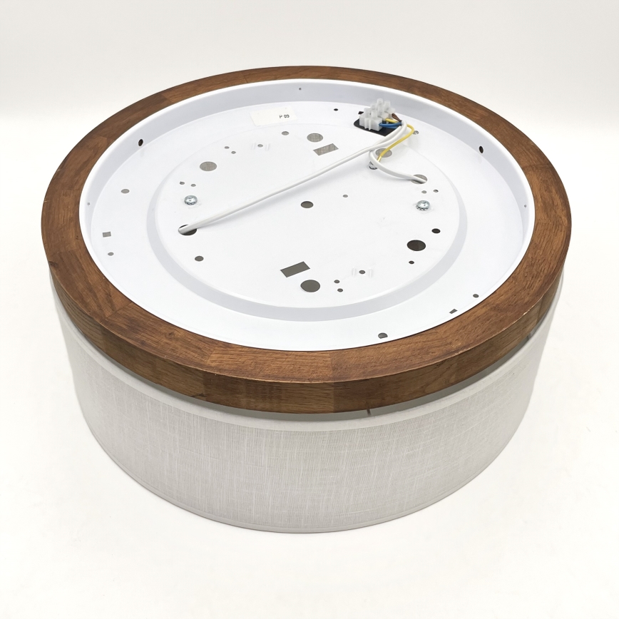 Brilagi - LED Griestu lampa BELLADONNA 2xE27/15W/230V d. 40 cm balta/ozols ķirsis
