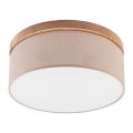 Brilagi - LED Griestu lampa BELLADONNA 2xE27/15W/230V d. 40 cm bēša/ozolkoks