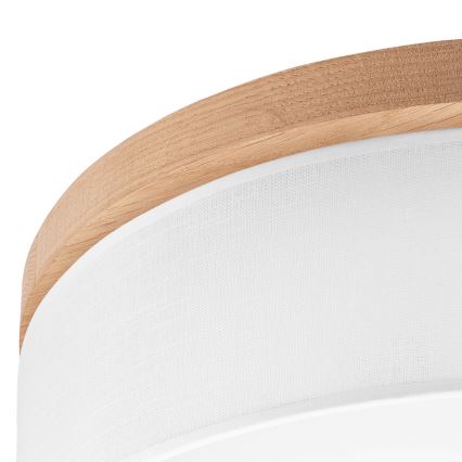 Brilagi - LED Griestu lampa BELLADONNA 3xE27/15W/230V d. 50 cm balta/ozolkoks