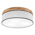 Brilagi - LED Griestu lampa BELLADONNA 3xE27/15W/230V d. 50 cm balta/ozols