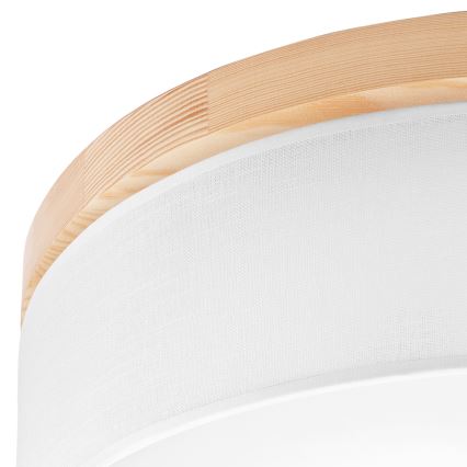 Brilagi - LED Griestu lampa BELLADONNA 3xE27/15W/230V d. 50 cm balta/priede