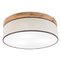 Brilagi - LED Griestu lampa BELLADONNA 3xE27/15W/230V d. 50 cm krēmkrāsa/ozols