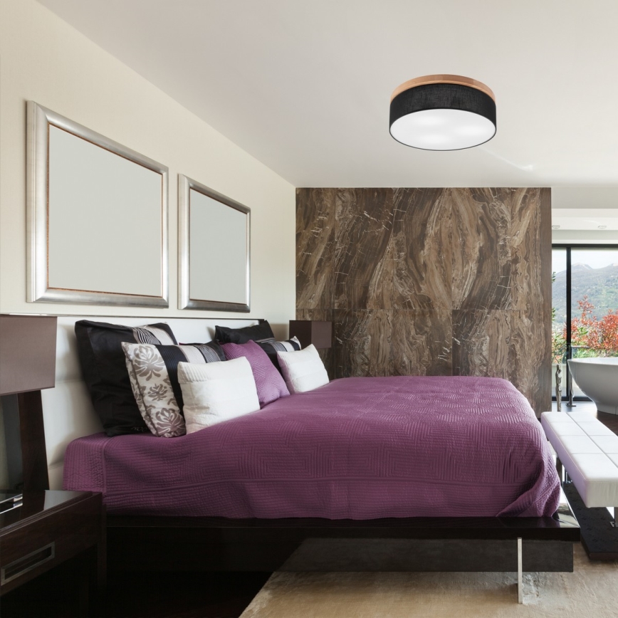 Brilagi - LED Griestu lampa BELLADONNA 3xE27/15W/230V d. 50 cm melna/ozolkoks