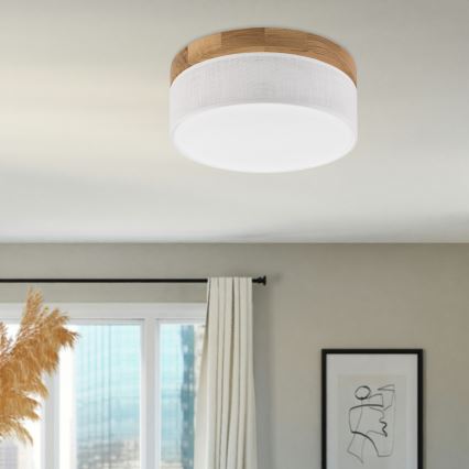 Brilagi - LED Griestu lampa BELLADONNA LED/20W/230V Ø 30 cm balta/eiche