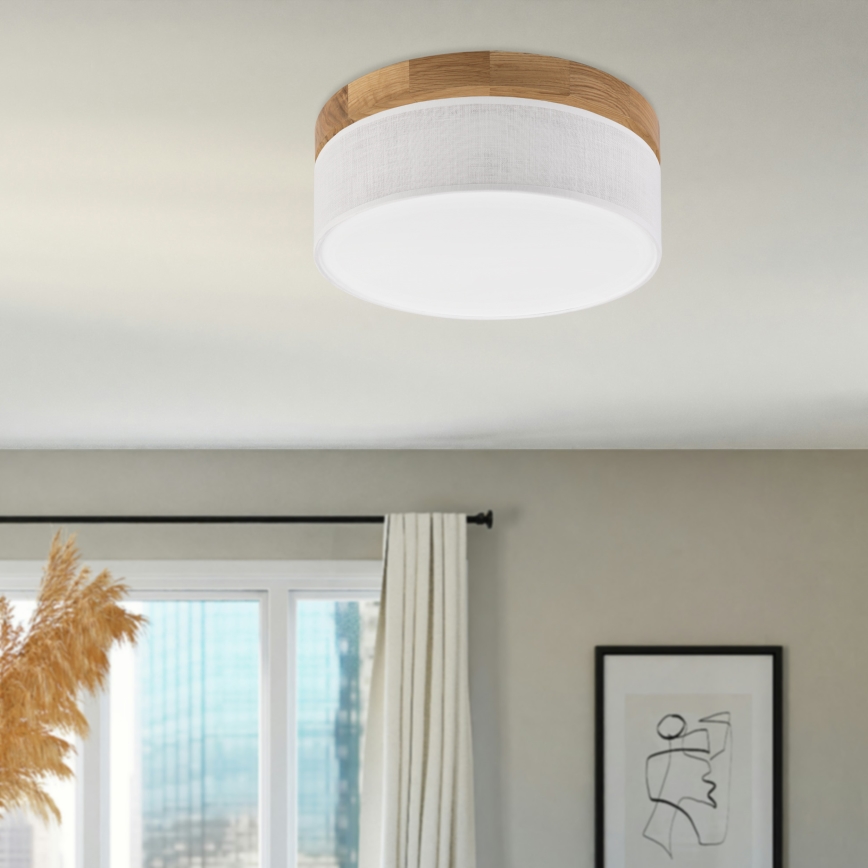 Brilagi - LED Griestu lampa BELLADONNA LED/20W/230V Ø 30 cm balta/eiche
