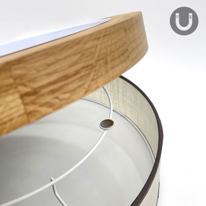 Brilagi - LED Griestu lampa BELLADONNA LED/36W/230V 50 cm krēmīgi balta/ozolkoks
